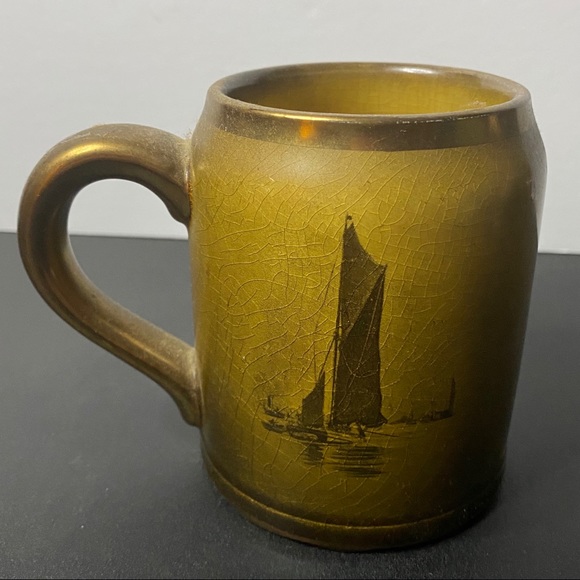 Staffordshire Ridgway Other - Staffordshire Ridgway Coffee Cup Copper Lustre Vtg